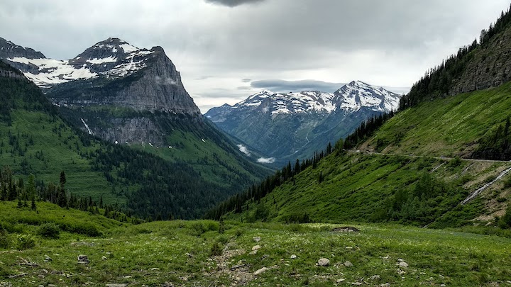 mountain landscape from Going to the Sun Road in Glacier Nat'l Park