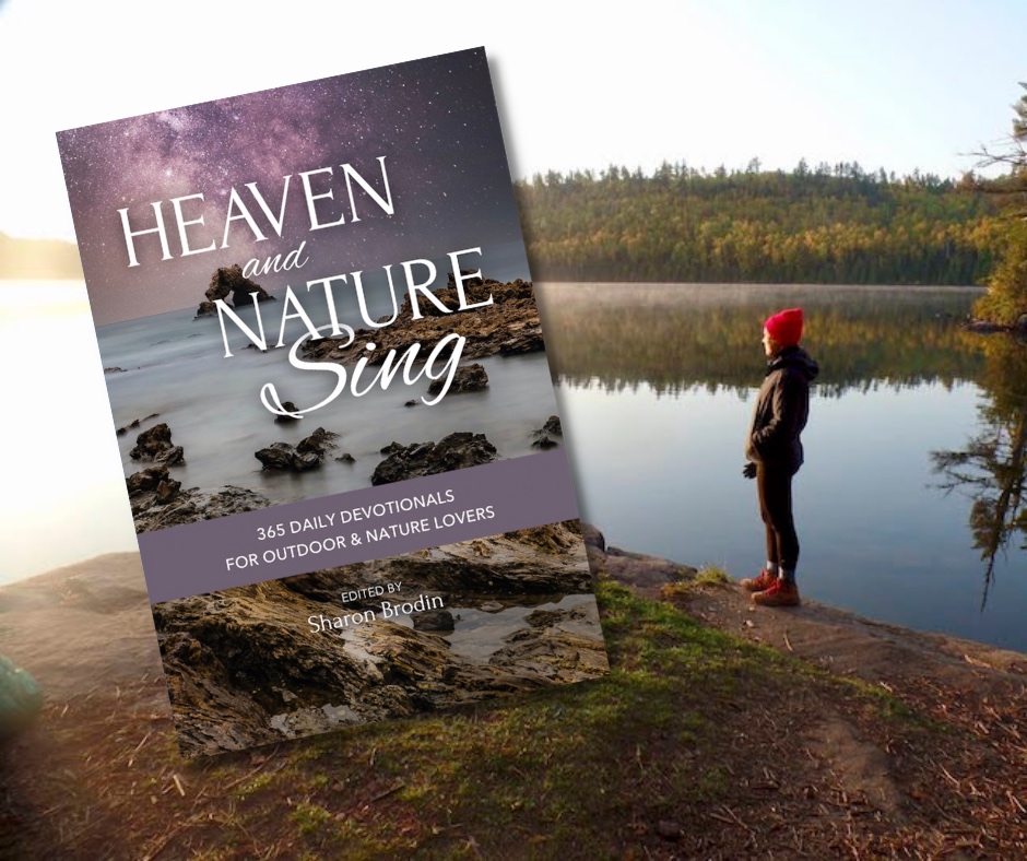 Heaven and Nature Sing book cover with image of woman standing by calm lake
