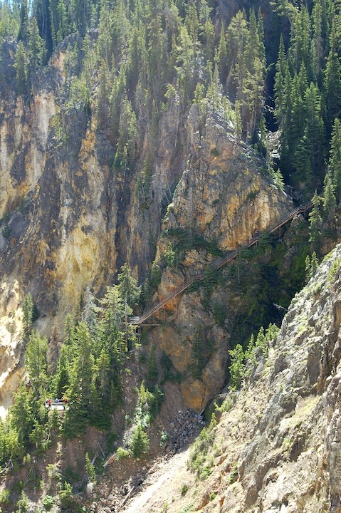 Uncle Tom's Trail at Yellowstone Grand Canyon