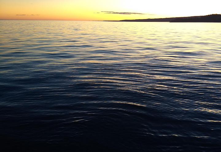 sunset over lake superior