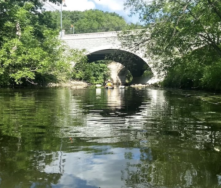 kayaking a local creek, saint paul