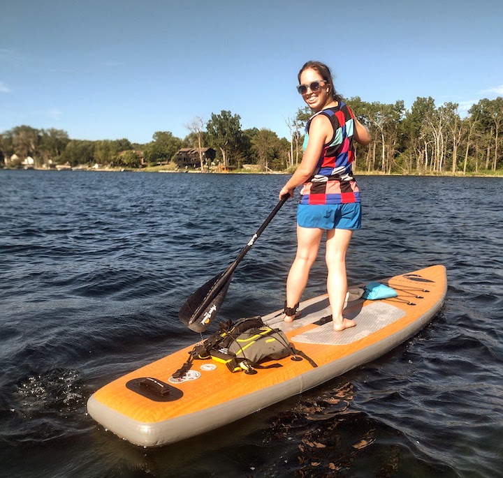 woman on a paddleboard