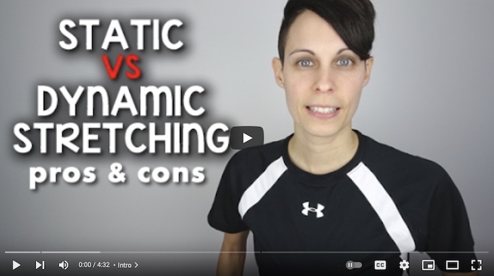 screenshot of static vs dynmaic stretching video