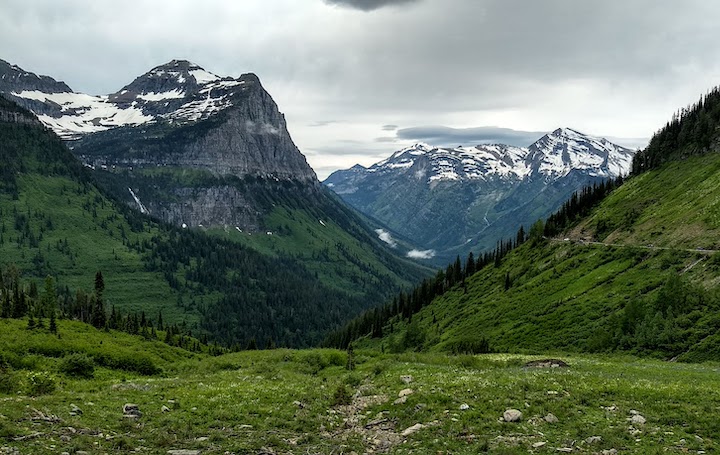 mountain view in Glacier National Park